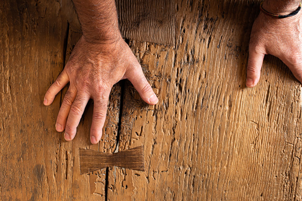 hands on wood